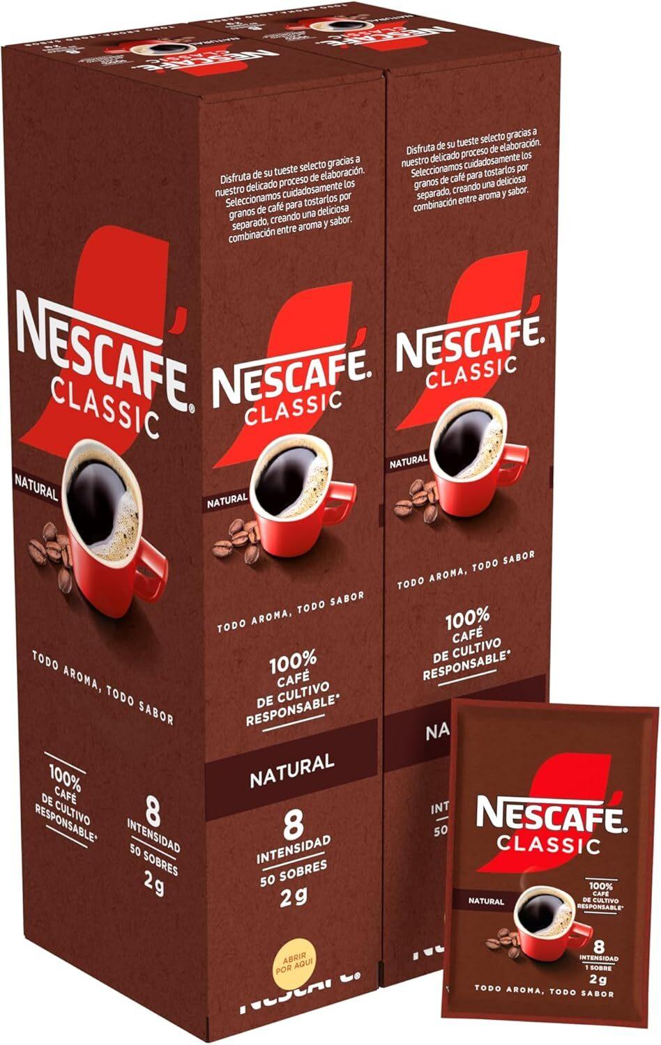 estu. 50 sobres nescafe natural 2gr