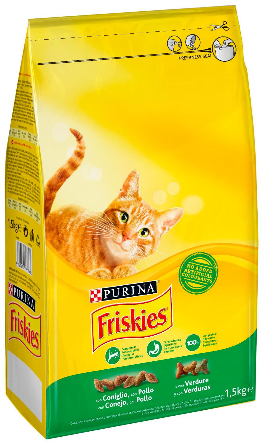 comida gato friskies pollo/verdur 1.5kg