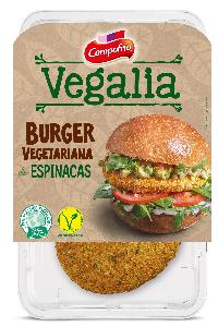 burger vegetariana espinacas 160gr 6ud