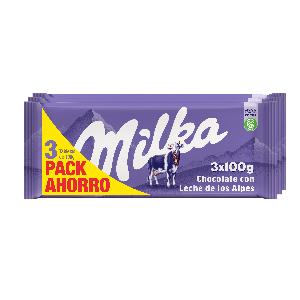 choco milka leche 3x100gr