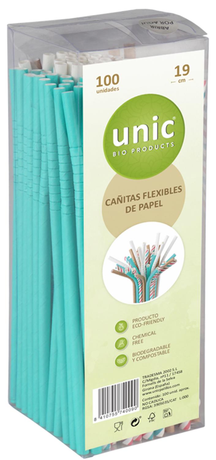 cañita papel flex.unic 21cm.100u