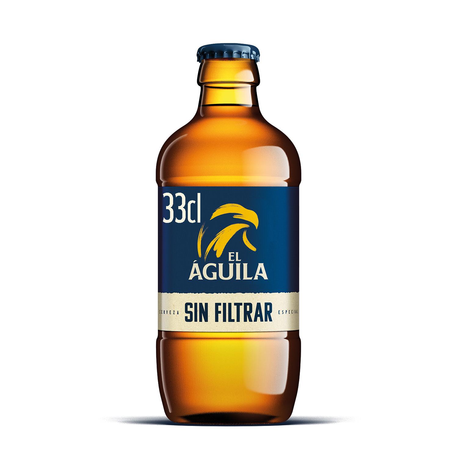 cerveza aguila s/filt. bote. 33cl  5º5