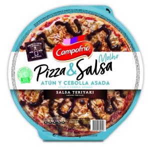 pizza atun, cebolla & salsa teriyaki 360gr campofrio