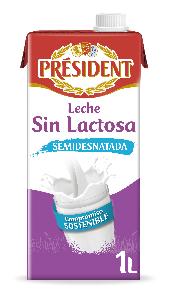 leche presindent semi s/lactosa 1l