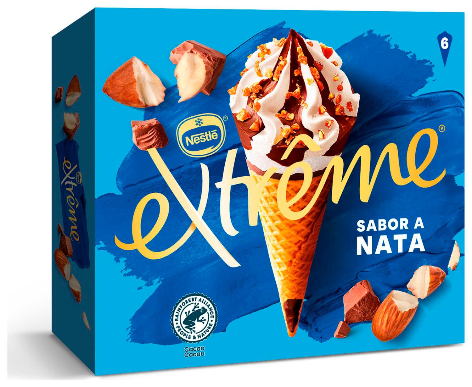 helado extreme cono nata 6u