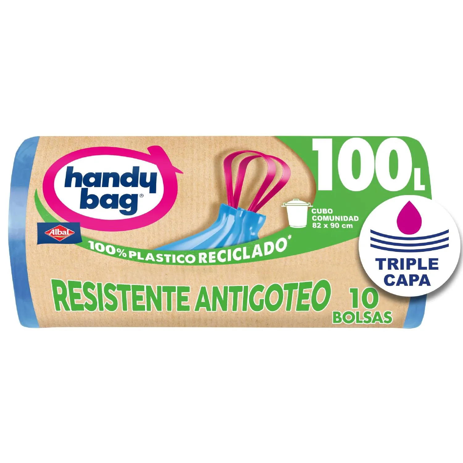 bolsa basura handy bag antigoteo 30l 15u