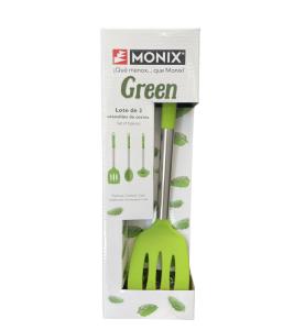 set 3 utensilios cocina monix green
